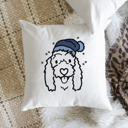 Coton de Tulear Beanie Winter Dog Breed Throw Pillow Cover -50+ Breeds