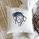 Vizsla Beanie Winter Dog Breed Throw Pillow Cover -50+ Breeds