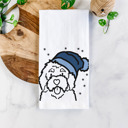 Bernedoodle Winter Beanie Dog  Breed Tea Towel - 50+ Breeds