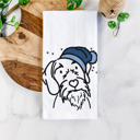 German Wirehaired Pointer Winter Beanie Dog  Breed Tea Towel - 50+ Breeds