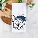 French Bulldog Winter Beanie Dog  Breed Tea Towel - 50+ Breeds