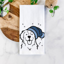 Golden Retriever 2 Winter Beanie Dog  Breed Tea Towel - 50+ Breeds