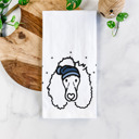 Poodle Winter Beanie Dog  Breed Tea Towel - 50+ Breeds