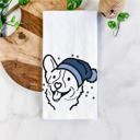 Corgi Winter Beanie Dog  Breed Tea Towel - 50+ Breeds