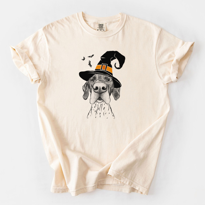 Halloween Witch Dog Comfort Colors T-shirts - 25+ Dog Breeds