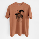 Medium Yam - German Shorthaired Pointer Halloween Witch Dog Comfort Colors T-shirts - 25+ Dog Breeds