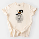 Large Ivory - Poodle Halloween Witch Dog Comfort Colors T-shirts - 25+ Dog Breeds