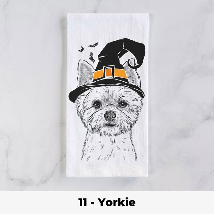 Halloween Dog Tea Towel - 25+ Breeds