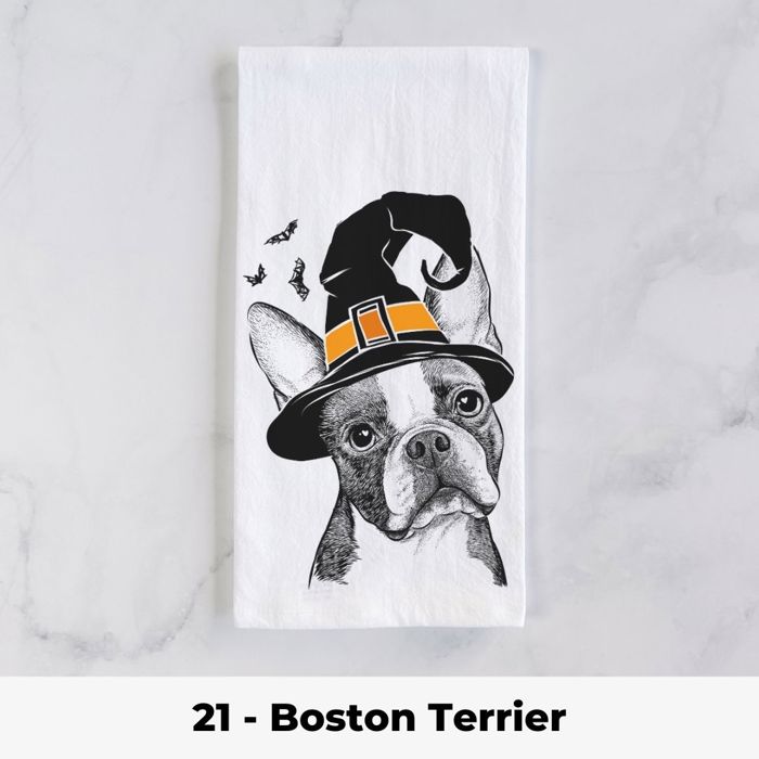 Halloween Dog Tea Towel - 25+ Breeds