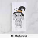 03 - Dachshund Halloween Dog Tea Towel - 25+ Breeds