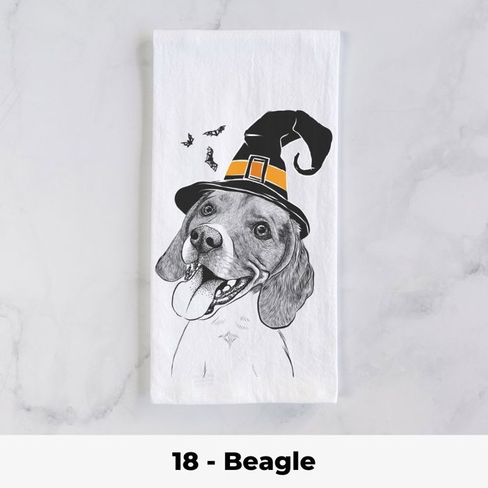 Halloween Dog Tea Towel - 25+ Breeds