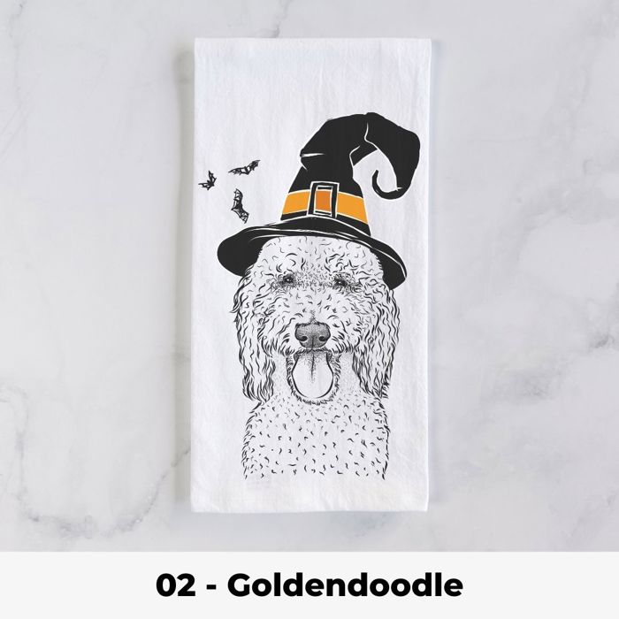 Halloween Dog Tea Towel - 25+ Breeds