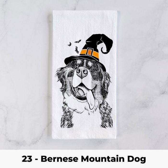 Halloween Dog Tea Towel - 25+ Breeds