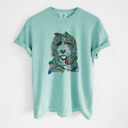 Medium Chalky Mint - Bernedoodle Christmas Lights Dog Breed Comfort Colors T-shirts - 40+ Dog Breeds