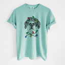 XL Chalky Mint - German Shorthaired Pointer Christmas Lights Dog Breed Comfort Colors T-shirts - 40+ Dog Breeds
