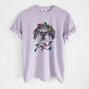 Small Orchid - German Shorthaired Pointer Christmas Lights Dog Breed Comfort Colors T-shirts - 40+ Dog Breeds