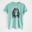 XL Chalky Mint - Cavalier King Charles Christmas Lights Dog Breed Comfort Colors T-shirts - 40+ Dog Breeds