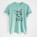 Medium Chalky Mint - Chihuahua Christmas Lights Dog Breed Comfort Colors T-shirts - 40+ Dog Breeds