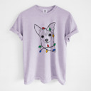 XL Orchid - Chihuahua Christmas Lights Dog Breed Comfort Colors T-shirts - 40+ Dog Breeds