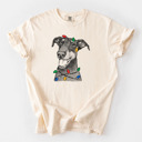 XL Ivory - Doberman Pinscher Natural Christmas Lights Dog Breed Comfort Colors T-shirts - 40+ Dog Breeds