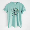 XXL Chalky Mint - Bichon Frise Christmas Lights Dog Breed Comfort Colors T-shirts - 40+ Dog Breeds