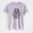 Small Orchid - Cavapoo Christmas Lights Dog Breed Comfort Colors T-shirts - 40+ Dog Breeds
