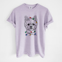 XXL Orchid - Yorkie Christmas Lights Dog Breed Comfort Colors T-shirts - 40+ Dog Breeds