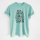 Large Chalky Mint - Cockapoo Christmas Lights Dog Breed Comfort Colors T-shirts - 40+ Dog Breeds