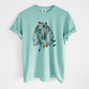 XL Chalky Mint - Basset Hound Christmas Lights Dog Breed Comfort Colors T-shirts - 40+ Dog Breeds