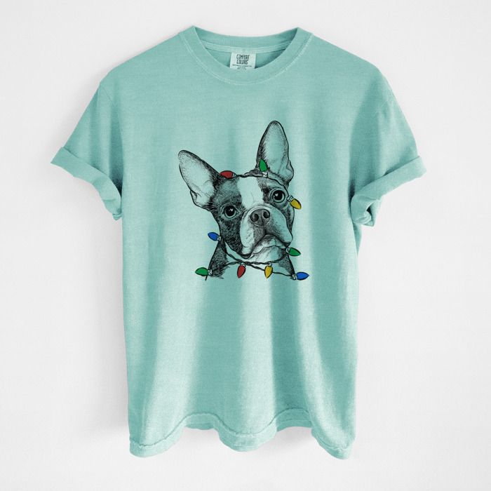 Christmas Lights Dog Breed Comfort Colors T-shirts - 40+ Dog Breeds