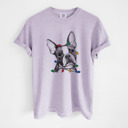 Small Orchid - Boston Terrier Christmas Lights Dog Breed Comfort Colors T-shirts - 40+ Dog Breeds