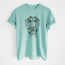 XXL Chalky Mint - Dachshund Christmas Lights Dog Breed Comfort Colors T-shirts - 40+ Dog Breeds