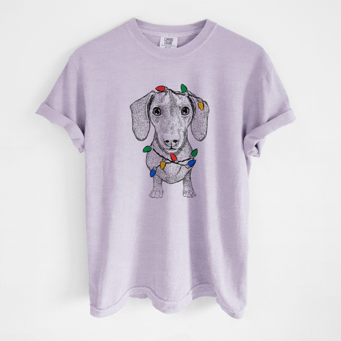 Christmas Lights Dog Breed Comfort Colors T-shirts - 40+ Dog Breeds