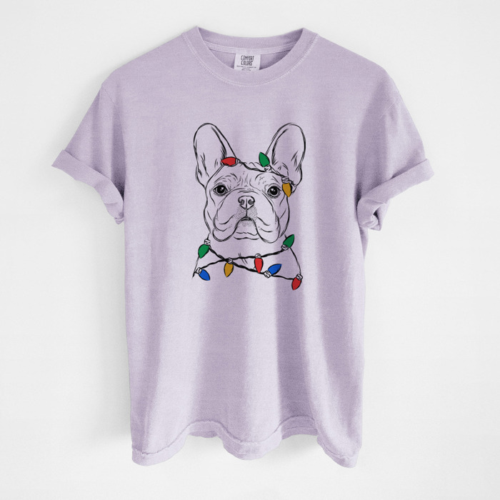 Christmas Lights Dog Breed Comfort Colors T-shirts - 40+ Dog Breeds