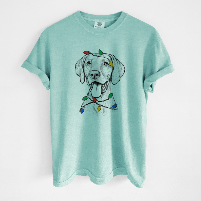 Christmas Lights Dog Breed Comfort Colors T-shirts - 40+ Dog Breeds
