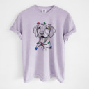 XL Orchid - Vizsla Christmas Lights Dog Breed Comfort Colors T-shirts - 40+ Dog Breeds