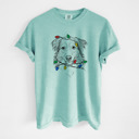 XL Chalky Mint - Australian Shepherd Christmas Lights Dog Breed Comfort Colors T-shirts - 40+ Dog Breeds