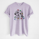 XXL Orchid - Havanese Christmas Lights Dog Breed Comfort Colors T-shirts - 40+ Dog Breeds