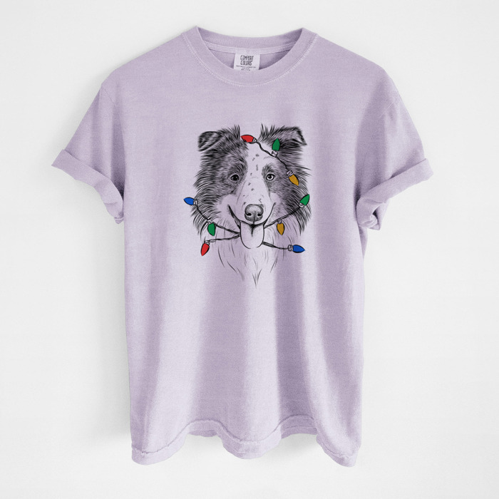 Christmas Lights Dog Breed Comfort Colors T-shirts - 40+ Dog Breeds