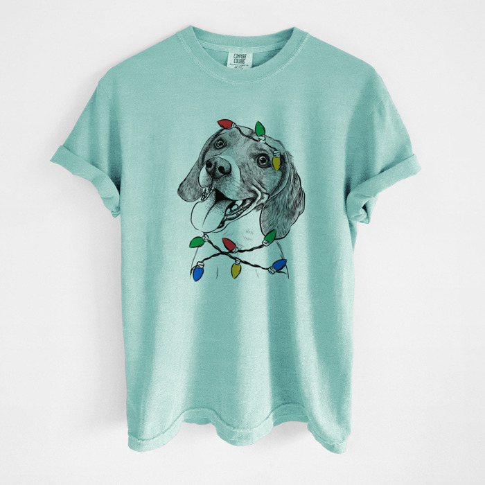 Christmas Lights Dog Breed Comfort Colors T-shirts - 40+ Dog Breeds