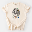 Large Ivory - Beagle Christmas Lights Dog Breed Comfort Colors T-shirts - 40+ Dog Breeds