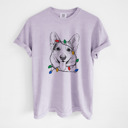 Large Orchid - Corgi Christmas Lights Dog Breed Comfort Colors T-shirts - 40+ Dog Breeds