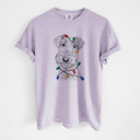 Large Orchid - Airedale Terrier Christmas Lights Dog Breed Comfort Colors T-shirts - 40+ Dog Breeds