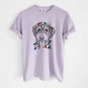 XXL Orchid - Aussiedoodle Christmas Lights Dog Breed Comfort Colors T-shirts - 40+ Dog Breeds