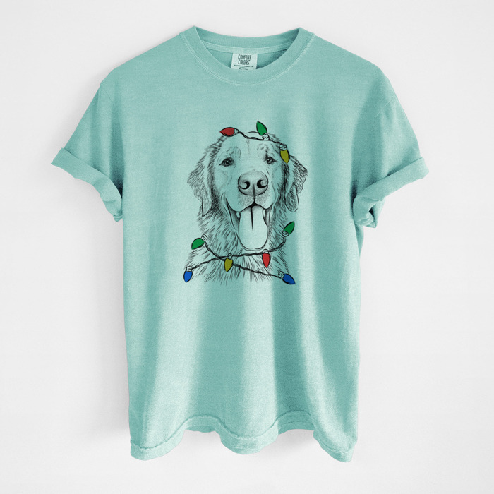 Christmas Lights Dog Breed Comfort Colors T-shirts - 40+ Dog Breeds