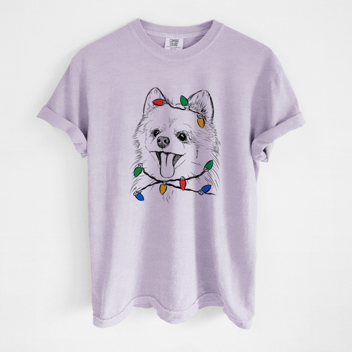 Christmas Lights Dog Breed Comfort Colors T-shirts - 40+ Dog Breeds