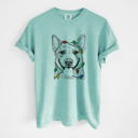 Medium Chalky Mint - Australian Cattle Dog Christmas Lights Dog Breed Comfort Colors T-shirts - 40+ Dog Breeds