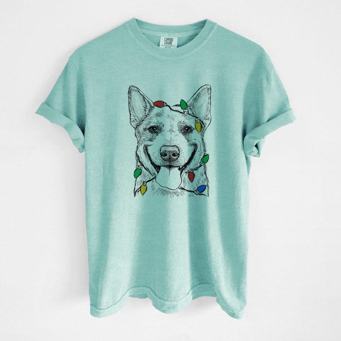 Christmas Lights Dog Breed Comfort Colors T-shirts - 40+ Dog Breeds