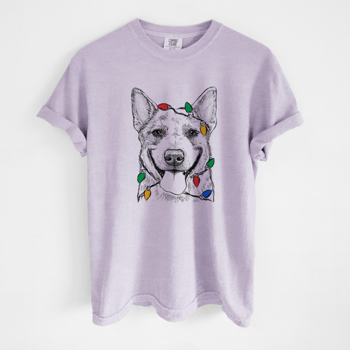 Christmas Lights Dog Breed Comfort Colors T-shirts - 40+ Dog Breeds