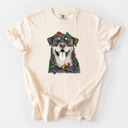 XXL Ivory - Rottweiler Christmas Lights Dog Breed Comfort Colors T-shirts - 40+ Dog Breeds